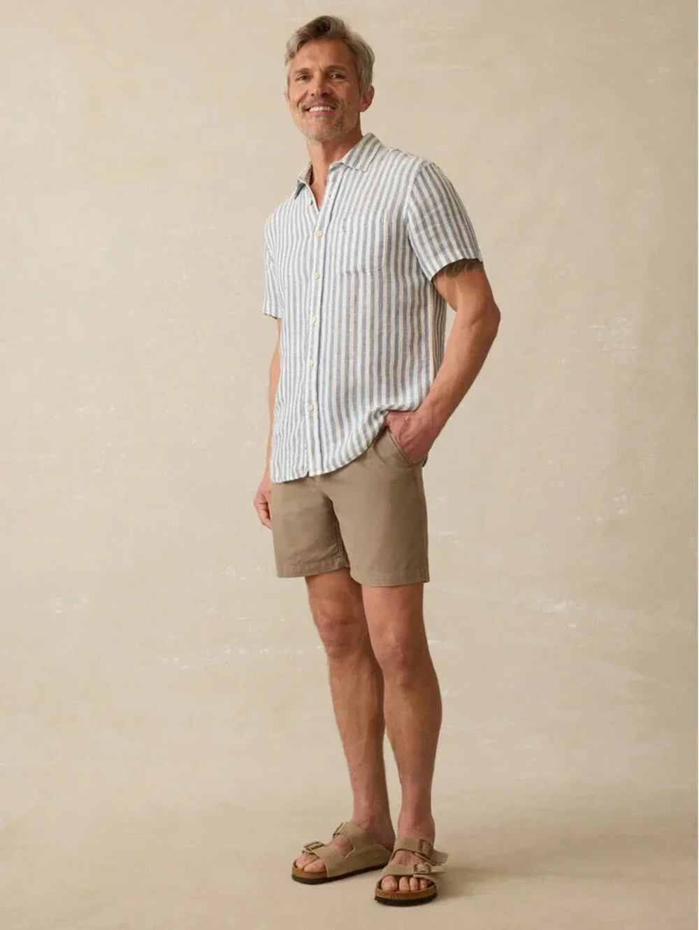 Faherty Mens Essential Drawstring Shorts Elastic Waist 6.5 ” Inseam Size XXL NWT